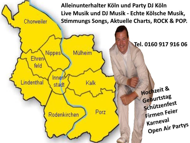 1 Super Alleinunterhalter Köln und top Party DJ Köln